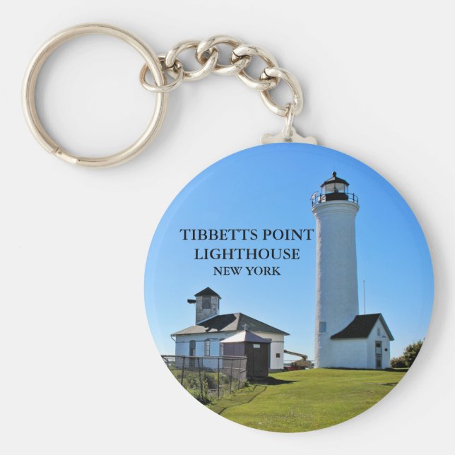 Tibbetts Point Lighthouse, New Yorker Schlüsselanh Schlüsselanhänger (Vorne)