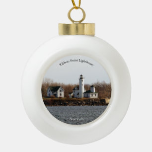 Tibbetts Point Lighthouse-Ornament Keramik Kugel-Ornament
