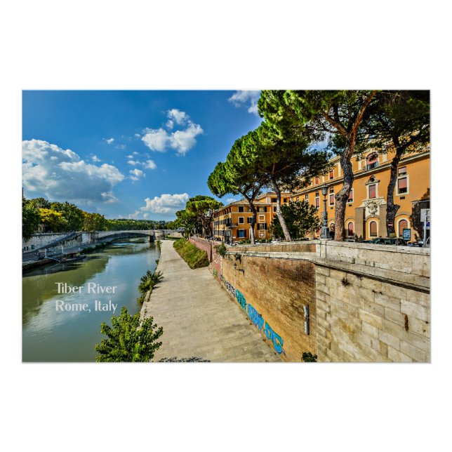 Tiber River, Rom, Italien Poster (Vorderseite)