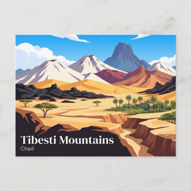 Tibesti-Gebirge Tschad Postkarte (Vorderseite)