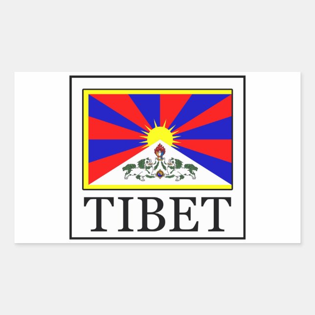 Tibet-Aufkleber Rechteckiger Aufkleber (Vorderseite)
