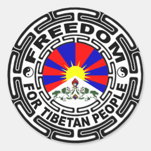 Tibet-Aufkleber Runder Aufkleber
