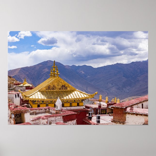Tibet - Buddhistisches Kloster Ganden Poster (Vorne)