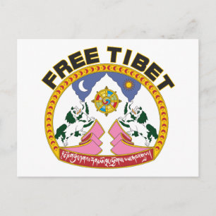 Tibet-Emblem Postkarte
