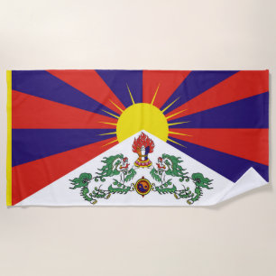 Tibet-Fahne - Snow-Lion-Flagge Strandtuch