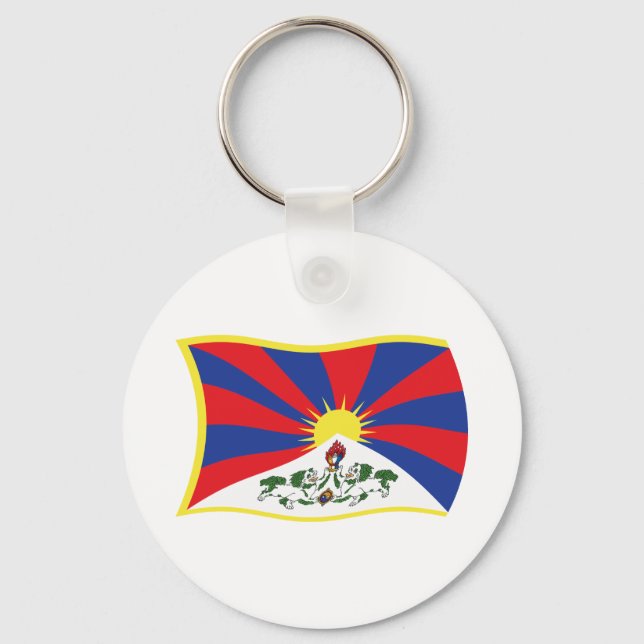 Tibet Flag Keychain Schlüsselanhänger (Vorderseite)