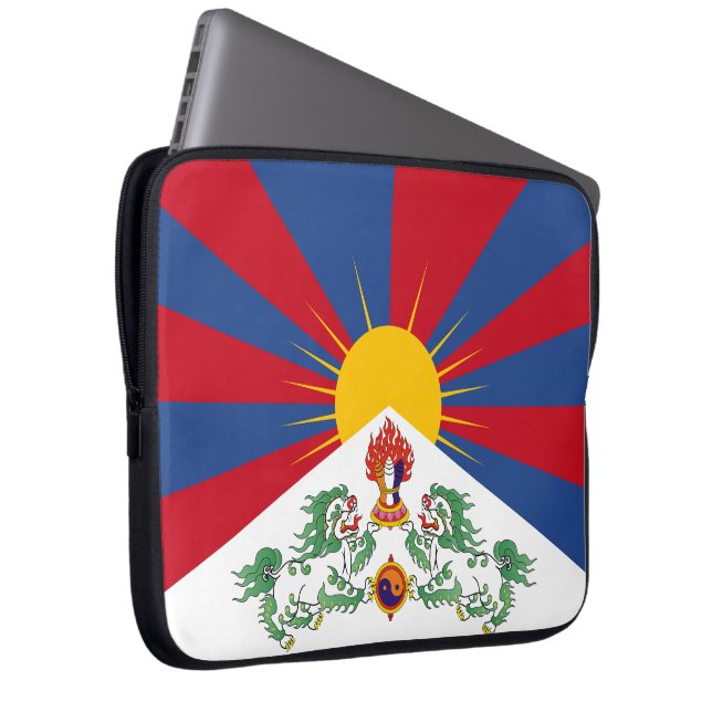 Tibet-Flag Laptopschutzhülle (Vorne Rechts)