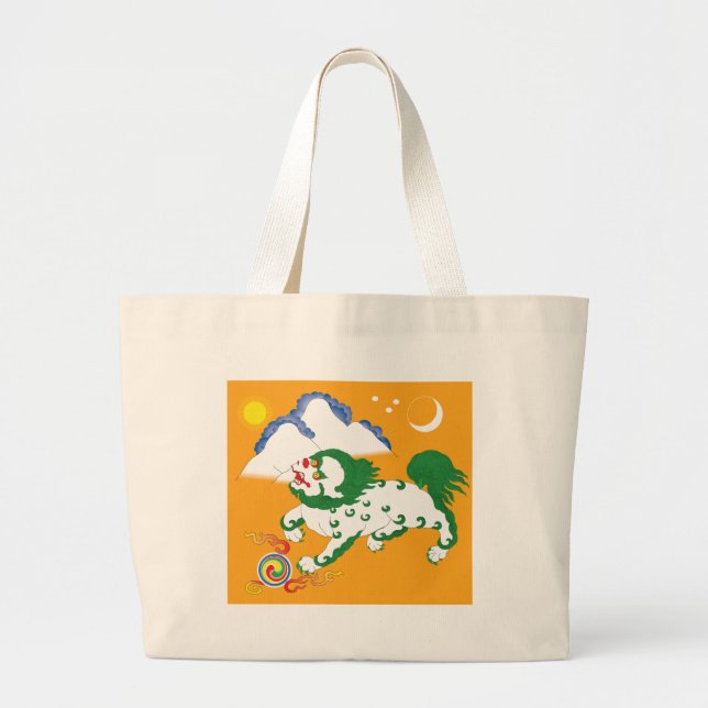 Tibet-Flagge (1920-1925) Jumbo Stoffbeutel (Vorne)