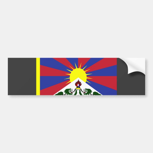 Tibet-Flagge Autoaufkleber (Vorne)