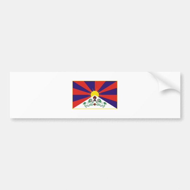 Tibet-Flagge Autoaufkleber (Vorne)