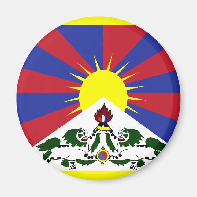 Tibet-Flagge Magnet (Vorne)