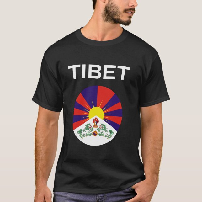 Tibet-Flagge Modern T-Shirt (Vorderseite)