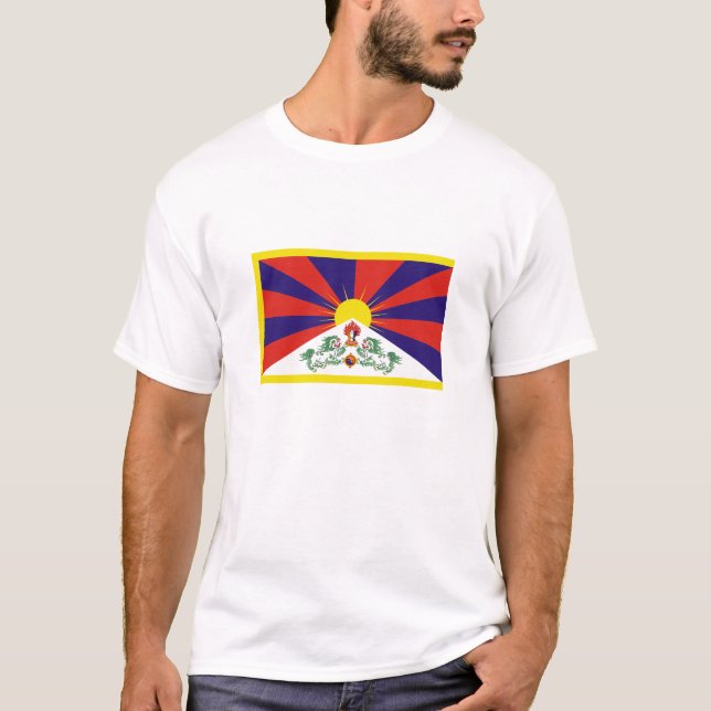Tibet-Flagge T-Shirt (Vorderseite)
