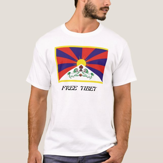 Tibet-Flagge T-Shirt (Vorderseite)