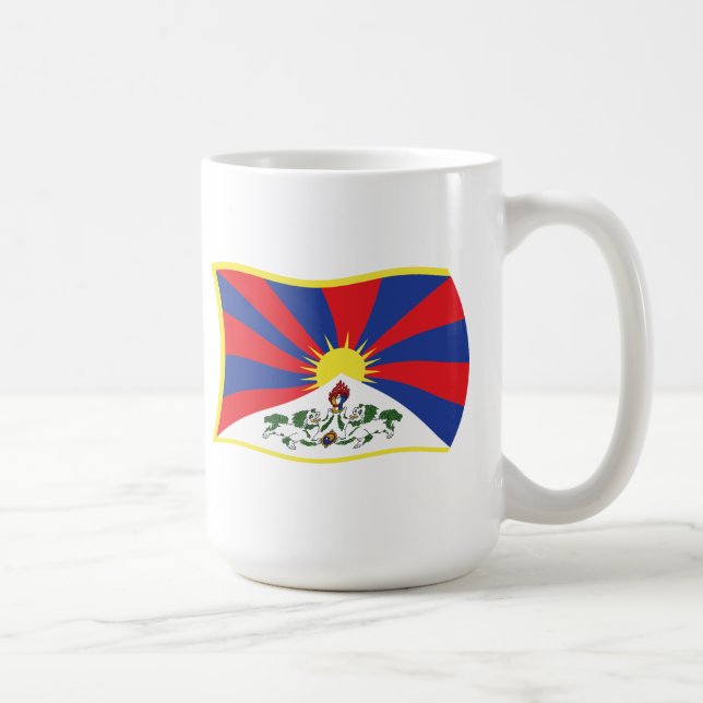 Tibet Flagge Tasse (Rechts)