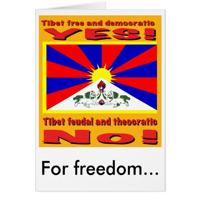 Tibet frei und demokratisch, für Freiheit… (Vorne)