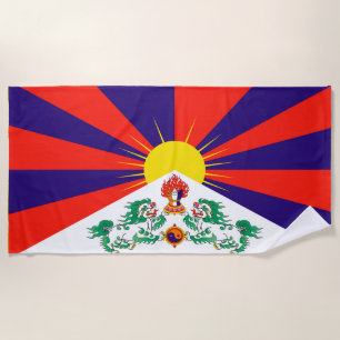 Tibet freie Flagge Strandtuch