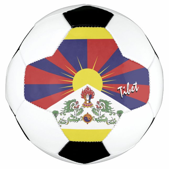 Tibet Fußball und tibetische Flagge / Sport (Vorderseite)