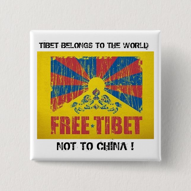 TIBET GEHÖRT dem WELTknopf Button (Vorderseite)