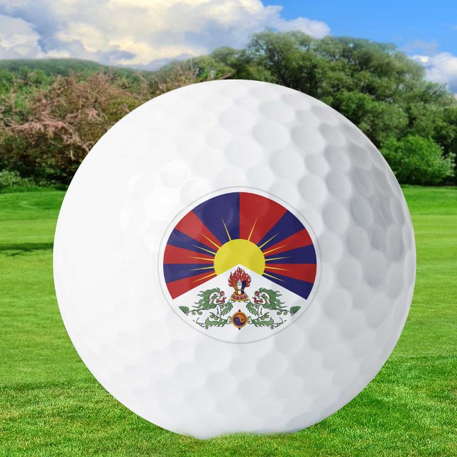 Tibet Golf Balls, tibetische Flaggengolfer / Patri Golfball (Von Creator hochgeladen)