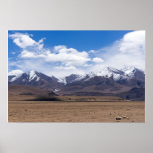 Tibet, Himalaja - Landschaftliches Bergpanorama Poster