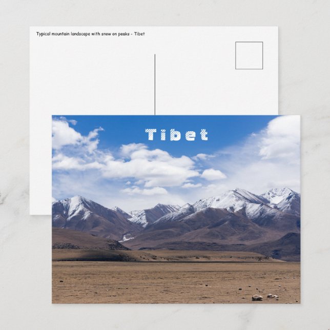 Tibet, Himalaya - Landschaftliche Berglandschaft Postkarte (Vorne/Hinten)