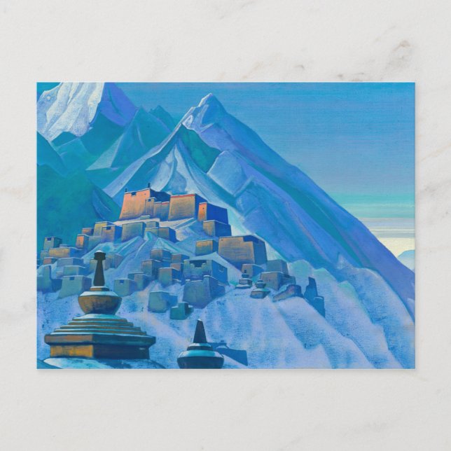 Tibet, Himalayas, 1933 von Nicholas Roerich Postkarte (Vorderseite)