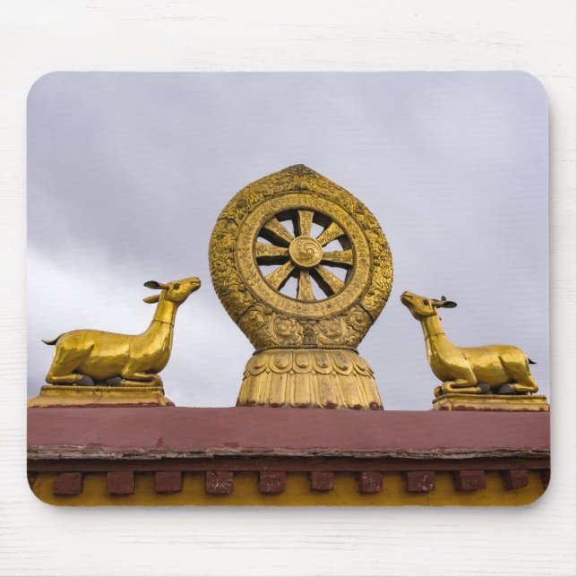 Tibet, Lhasa - Dharma-Rad im Jokhang-Tempel Mousepad (Vorne)