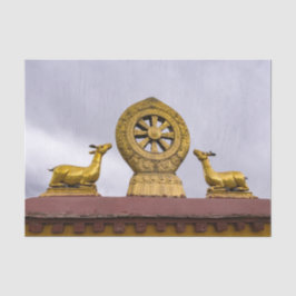 Tibet, Lhasa - Dharma-Rad im Jokhang-Tempel Seidenpapier