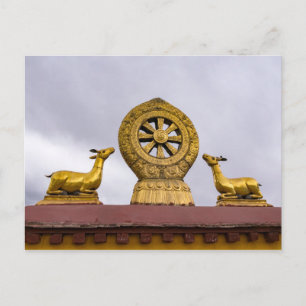 Tibet, Lhasa - Dharmarad im Jokhang-Tempel Postkarte