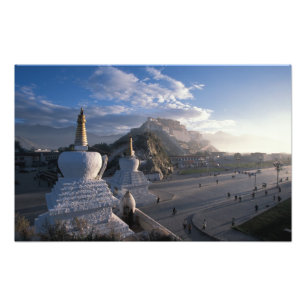 Tibet - Lhasa. Potala bei Sonnenaufgang Fotodruck