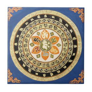 Tibet-Mandala-Kachel Fliese