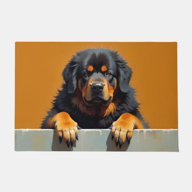 Tibet-Mastiff-Fußmatten-Kunst Fußmatte (Vorderseite)