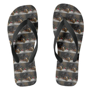 Tibet-Mastiff-Hund Weihnachtsfestlich Flip Flops