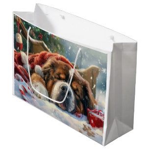 Tibet-Mastiff-Hund Weihnachtsfestlich Große Geschenktüte