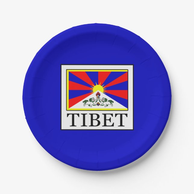 Tibet Pappteller (Vorderseite)