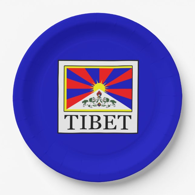 Tibet Pappteller (Vorderseite)