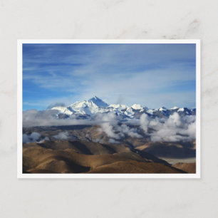 Tibet Qomolangma Mt Everest China Reise Foto Postkarte