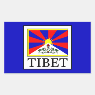 Tibet Rechteckiger Aufkleber