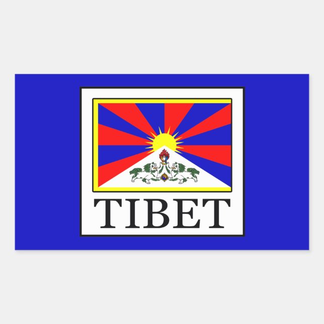 Tibet Rechteckiger Aufkleber (Vorderseite)