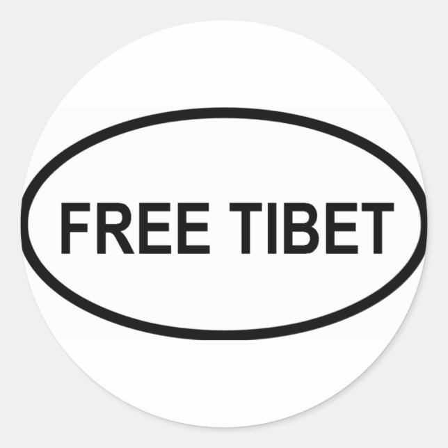 Tibet-Round-Sticker Runder Aufkleber (Vorderseite)