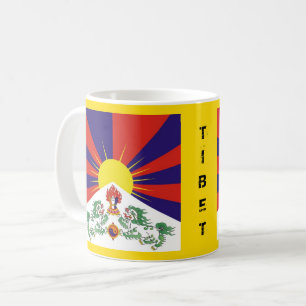 Tibet, Schnee-Löwen, tibetanische Flagge - der Kaffeetasse