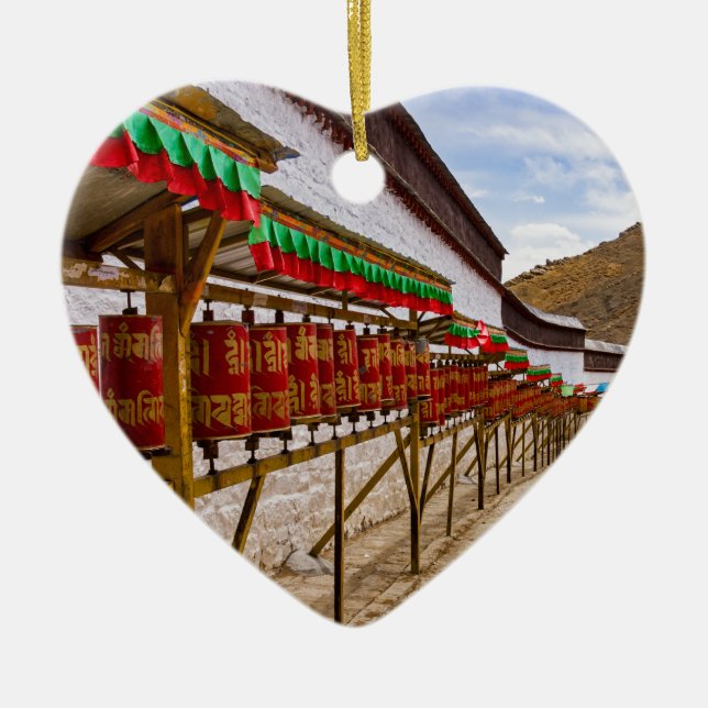 Tibet, Shigatse - Kloster Tashilumpo Keramik Ornament (Vorne)