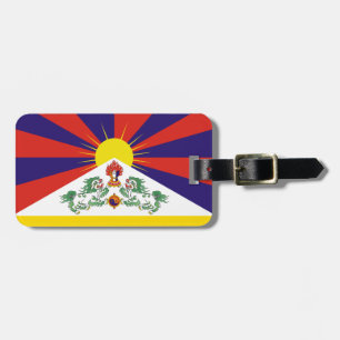 Tibet & Snow Lions, Flagge - Himalaya Gepäckanhänger