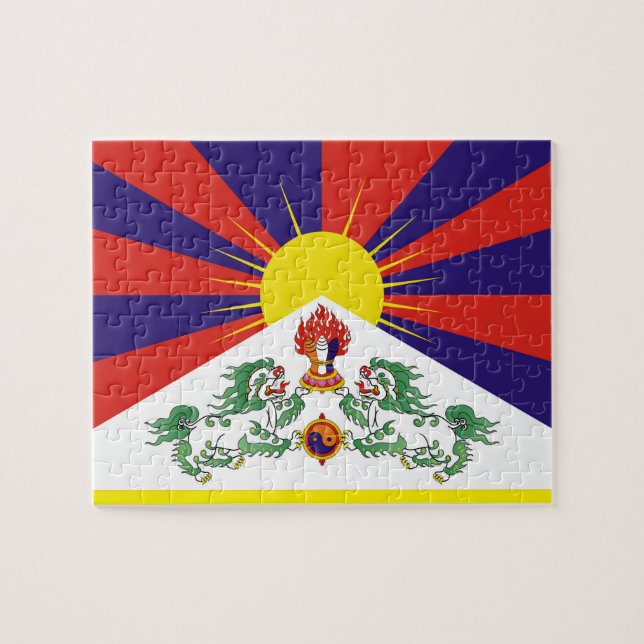 Tibet & Snow Lions, tibetische Flagge - Der Himala (Horizontal)