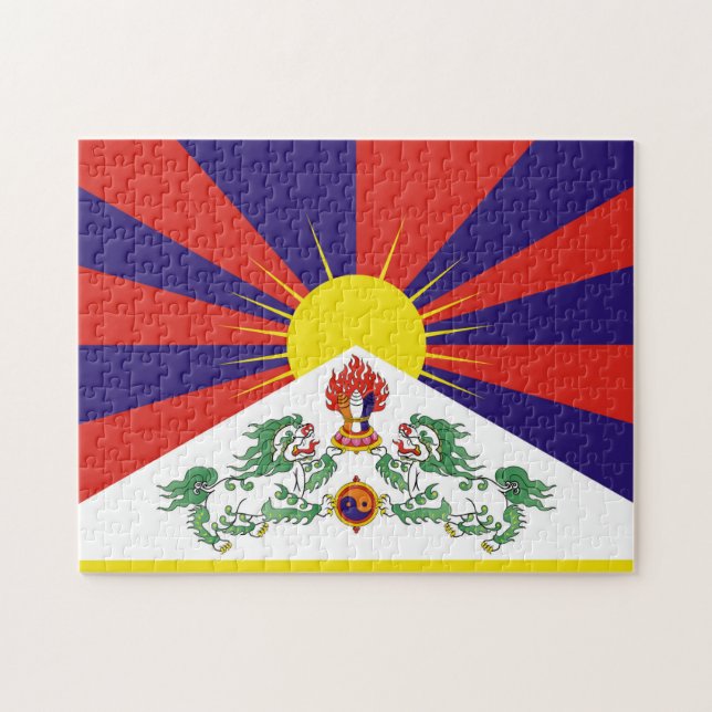 Tibet & Snow Lions, tibetische Flagge - Der Himala (Horizontal)