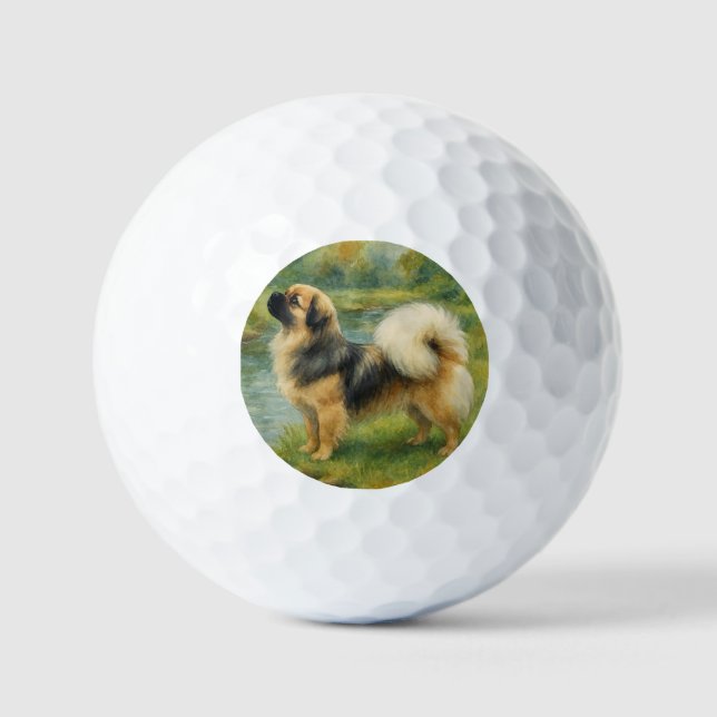 Tibet-Spaniel Golfball (Vorderseite)