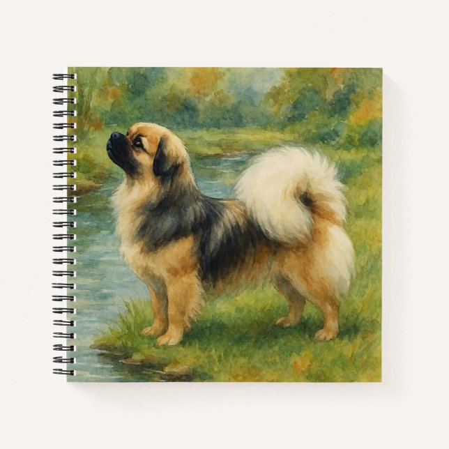 Tibet-Spaniel Notizbuch (Vorderseite)