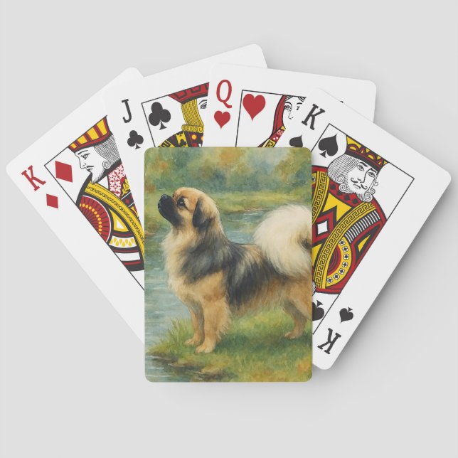 Tibet-Spaniel Spielkarten (Rückseite)