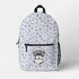 Tibet-Terrier-Malerei - Süße originelle Hundekunst Bedruckter Rucksack